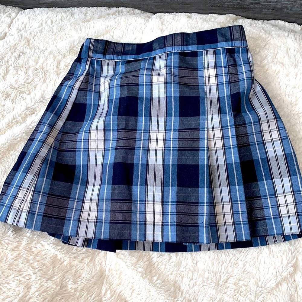 Blue Plaid Kids Skirt